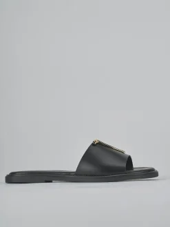 Sale Ciabatte tacco 1cm pelle Donna Ciabatte