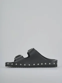 Sale Ciabatte tacco 1cm pelle Donna Ciabatte