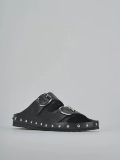 Sale Ciabatte tacco 1cm pelle Donna Ciabatte