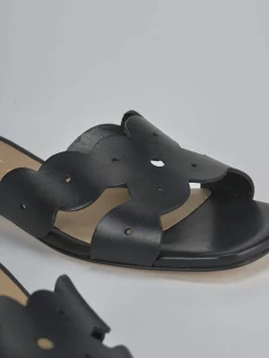 Online Ciabatte tacco 1cm pelle Donna Ciabatte