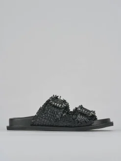 Ciabatte tacco 1cm pelle Donna Ciabatte