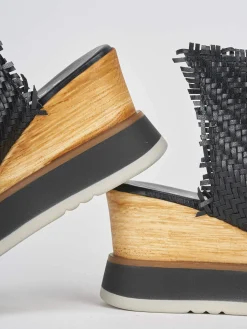 Hot Ciabatte tacco 8cm pelle Donna Ciabatte