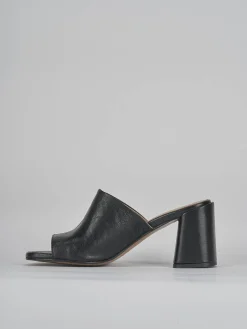 Hot Ciabatte tacco 7cm pelle Donna Ciabatte