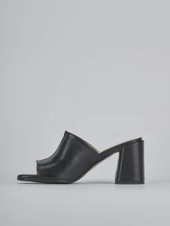 Hot Ciabatte tacco 7cm pelle Donna Ciabatte