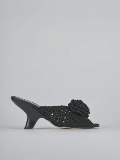 Discount Ciabatte tacco 7cm pelle Donna Ciabatte