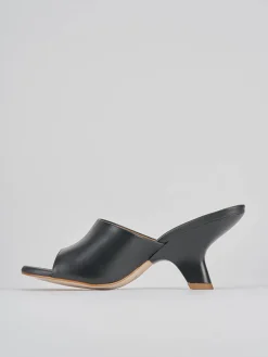 Hot Ciabatte tacco 8cm pelle Donna Ciabatte