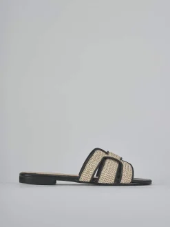 Outlet Ciabatte tacco 1cm pelle Donna Ciabatte