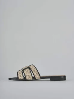 Outlet Ciabatte tacco 1cm pelle Donna Ciabatte