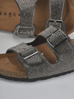 Online Ciabatte tacco 1cm pelle Donna Ciabatte