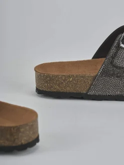 Online Ciabatte tacco 1cm pelle Donna Ciabatte