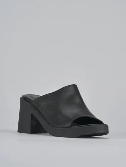 Sale Ciabatte tacco 6cm pelle Donna Ciabatte