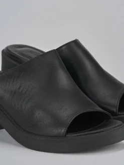 Sale Ciabatte tacco 6cm pelle Donna Ciabatte