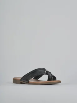 Outlet Ciabatte tacco 1cm pelle Donna Ciabatte