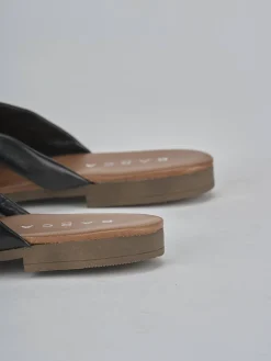 Outlet Ciabatte tacco 1cm pelle Donna Ciabatte