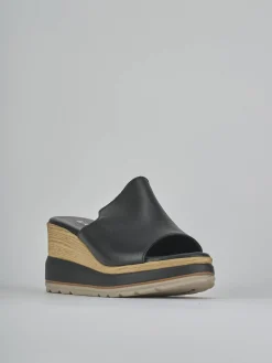 Sale Ciabatte tacco 9cm pelle Donna Ciabatte