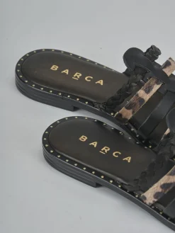 Outlet Ciabatte tacco 1cm pelle Donna Ciabatte