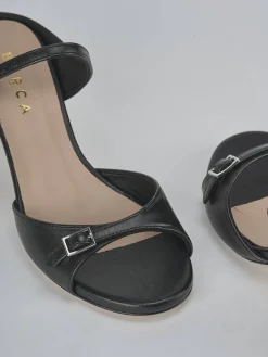 Clearance Ciabatte tacco 5cm pelle Donna Ciabatte