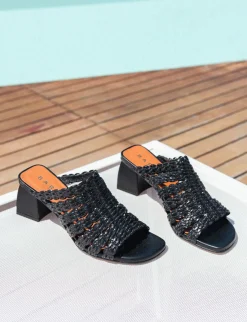 Hot Ciabatte tacco 5cm pelle Donna Ciabatte