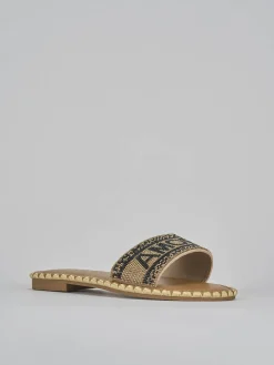 Discount Ciabatte tacco 1cm pelle Donna Ciabatte