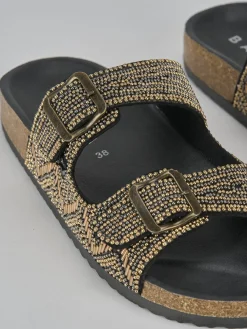 Clearance Ciabatte tacco 1cm pelle Donna Ciabatte