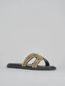 Hot Ciabatte tacco 1cm pelle Donna Ciabatte