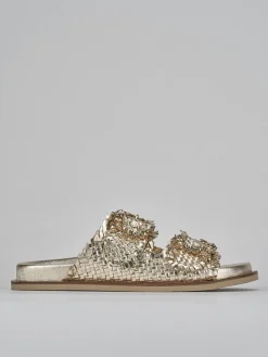 Sale Ciabatte tacco 1cm pelle Donna Ciabatte