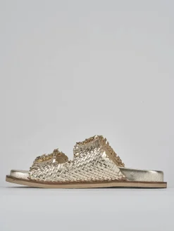 Sale Ciabatte tacco 1cm pelle Donna Ciabatte