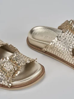 Sale Ciabatte tacco 1cm pelle Donna Ciabatte