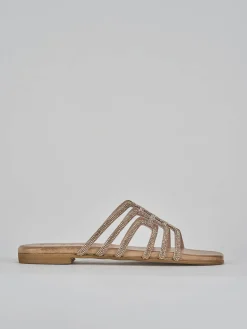 Ciabatte tacco 1cm pelle Donna Ciabatte