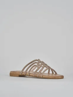 Ciabatte tacco 1cm pelle Donna Ciabatte