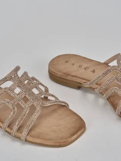 Ciabatte tacco 1cm pelle Donna Ciabatte