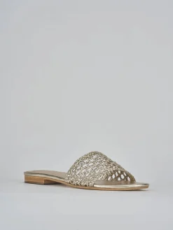 New Ciabatte tacco 1cm pelle Donna Ciabatte