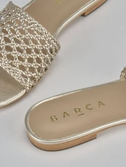 New Ciabatte tacco 1cm pelle Donna Ciabatte