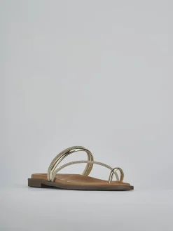 Outlet Ciabatte tacco 1cm pelle Donna Ciabatte