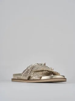 Ciabatte tacco 1cm pelle Donna Ciabatte