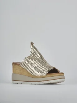 Sale Ciabatte tacco 8cm pelle Donna Ciabatte