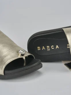 Ciabatte tacco 1cm pelle Donna Ciabatte