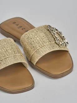 New Ciabatte tacco 1cm pelle Donna Ciabatte