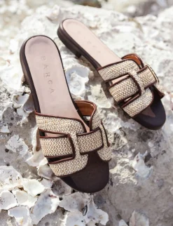 Hot Ciabatte tacco 1cm pelle testa Donna Ciabatte