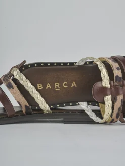 New Ciabatte tacco 1cm pelle testa Donna Ciabatte