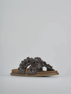 Hot Ciabatte tacco 1cm pelle testa Donna Ciabatte