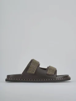 Clearance Ciabatte tacco 1cm pelle testa Donna Ciabatte