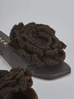 Discount Ciabatte tacco 1cm pelle testa Donna Ciabatte