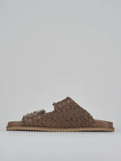 Sale Ciabatte tacco 1cm pelle testa Donna Ciabatte