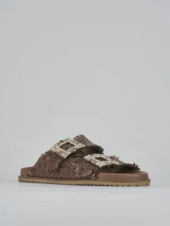 Sale Ciabatte tacco 1cm pelle testa Donna Ciabatte