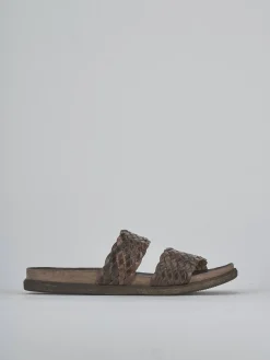 Ciabatte tacco 1cm pelle testa Donna Ciabatte