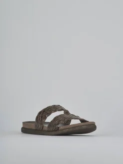 Ciabatte tacco 1cm pelle testa Donna Ciabatte