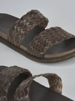 Ciabatte tacco 1cm pelle testa Donna Ciabatte