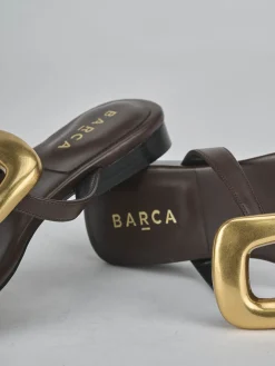 Best Ciabatte tacco 1cm pelle testa Donna Ciabatte