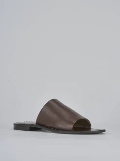 New Ciabatte tacco 1cm pelle testa Donna Ciabatte